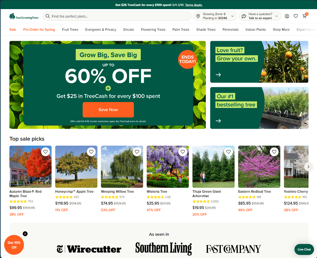 Fast Growing Trees